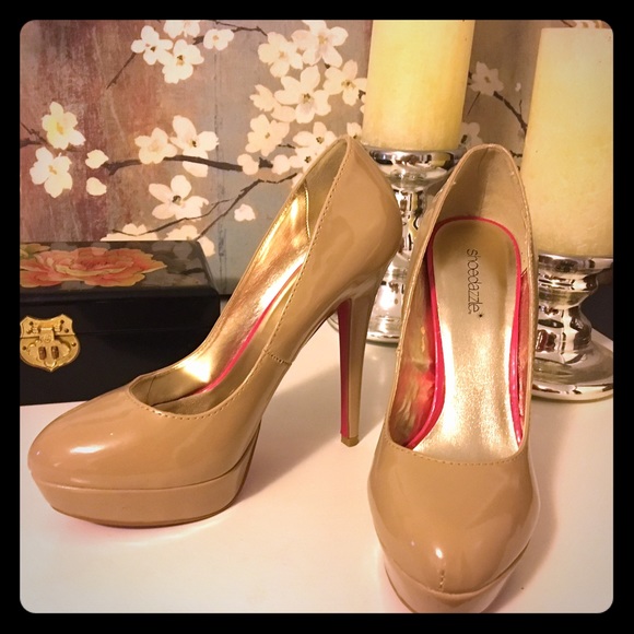 Sexy platform nude heels