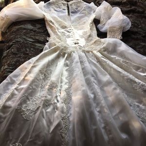 80's throwback wedding gowns
