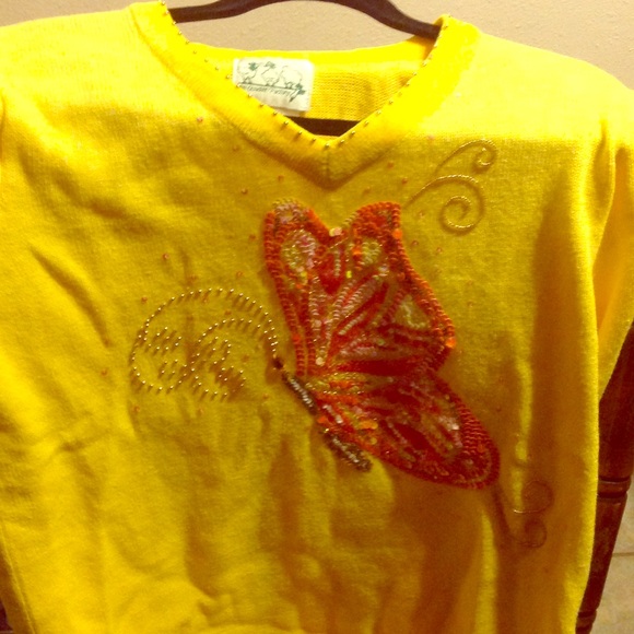 Quacker Factory butterfly sweater