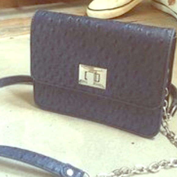 💙navy ostrich crossbody  💙