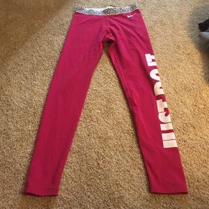 Nike Pro Dri-Fit exercise pants.