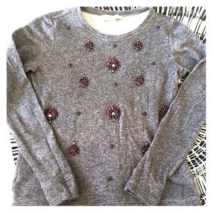 LOFT Embellished Sweatshirt