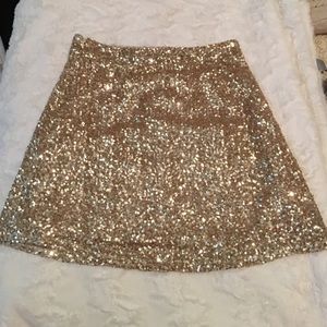 Gold sequin skirt
