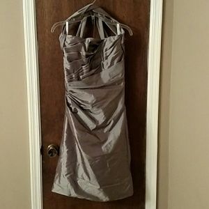 Silver bridesmaid dress