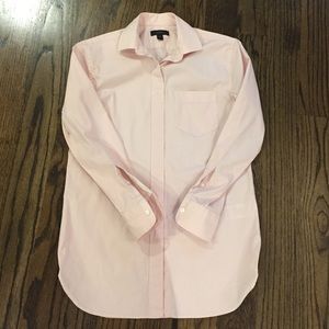 J. Crew pink classic shirt tunic 00p p00 00 petite