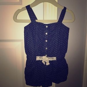 Baby girl navy romper