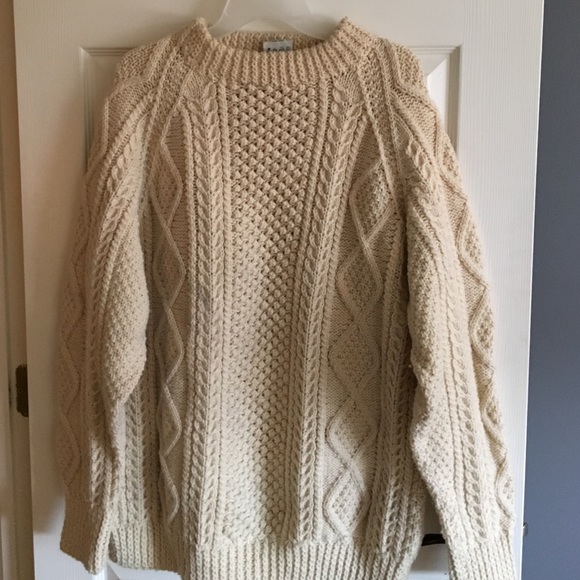 Hand knit 100% wool sweater