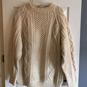 Hand knit 100% wool sweater