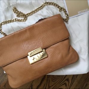 Michael Kors Clutch/Purse - Camel/Tan Leather