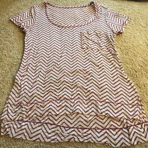 Lululemon loose strip shirt.