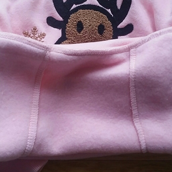 NWOT Pink Rain Deer Hoodie - Picture 4 of 4