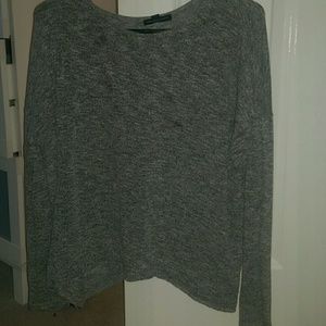 Gray long-sleeved