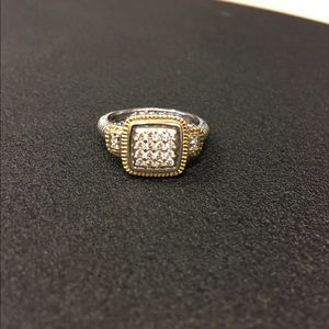 Judith Ripka Two-Tone Pavé Diamond Ring