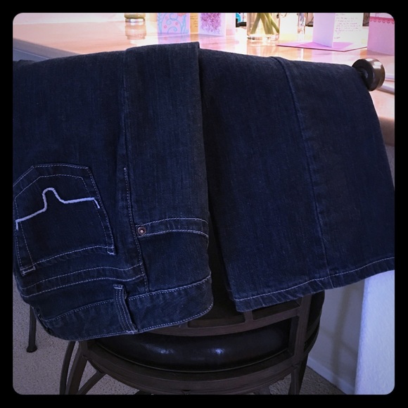 Western style blue jeans. Made in America !