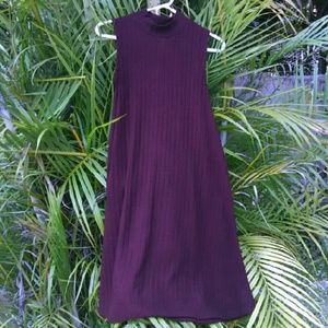 Allison Brittney Dresses - Burgundy Mock Turtleneck A Line Swing Dress Allison Brittney Dresses - Burgundy Mock Turtleneck A Line Swing Dress
