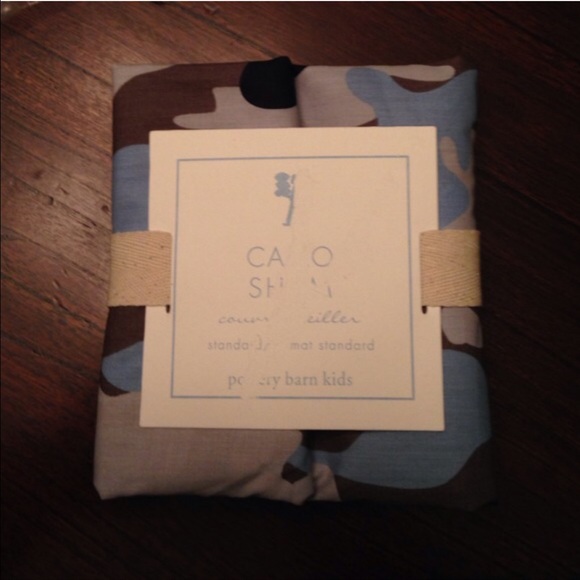 POTTERY BARN Other - NEW POTTERY BARN KIDS standard CAMO SHAM BLUE