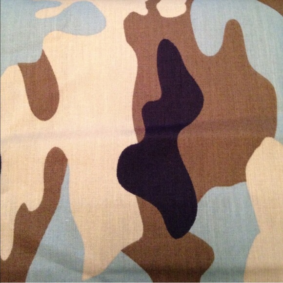 NEW POTTERY BARN KIDS standard CAMO SHAM BLUE - Picture 3 of 3