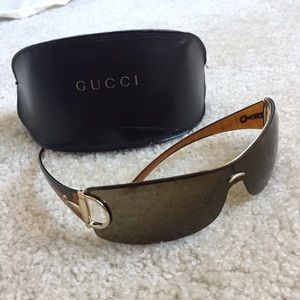 Gucci GG 2712 Strass Brown Rimless Sunglasses
