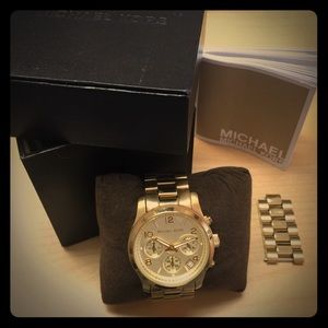 MK5055 Michael Kors Runway Gold Chronograph Watch