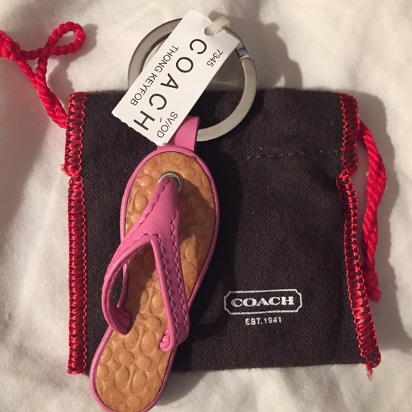 💕NWT Authentic Coach Leather Key fob💕