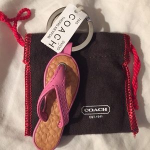 💕NWT Authentic Coach Leather Key fob💕