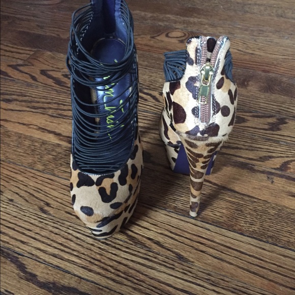 Leopard Platform Heels from Akira