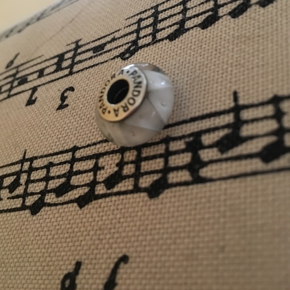 Pandora White glass charm