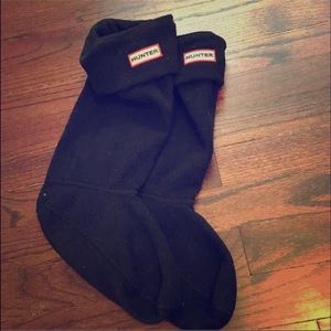 Hunter original tall boot black socks