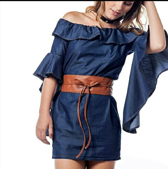 SALE NEW Dark blue denim dress - Picture 2 of 3