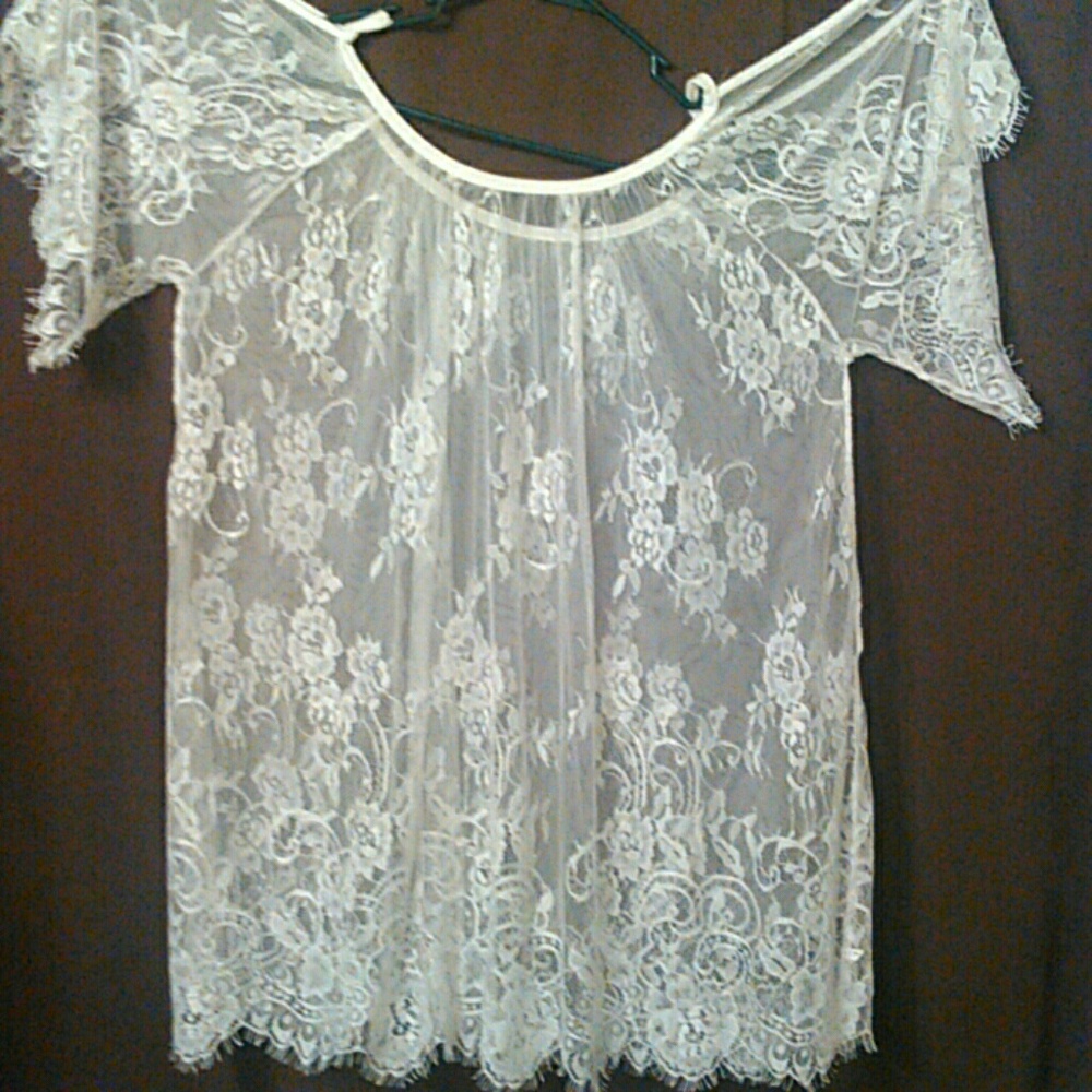 Xl  white lace cover