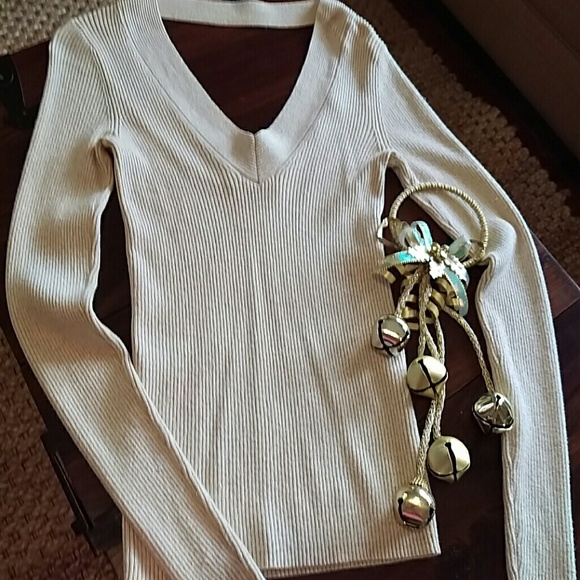 Gold Infused Scoop Back Sweater - Picture 5 of 8