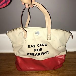Kate Spade Eat Cake For Breakfast Tote Zip Bag