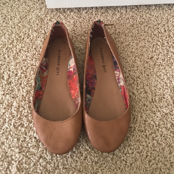 Madden Girl Brown Flats