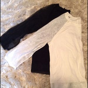 2 American Eagle baseball style tops