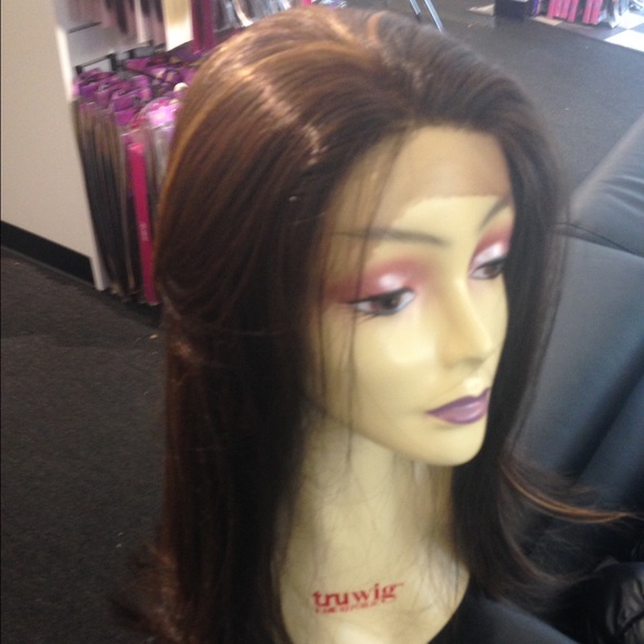 #Swisslacefront Wig brown Highlight heat resistant main image 4