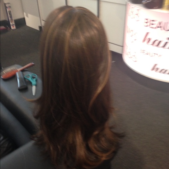 #Swisslacefront Wig brown Highlight heat resistant