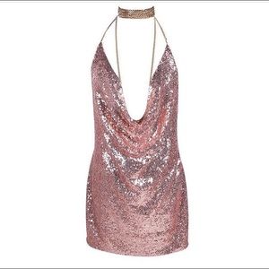 Rose gold sequin dress "Kendall inspired"