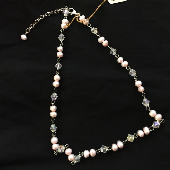 NWT 925 Pink Pearl necklace