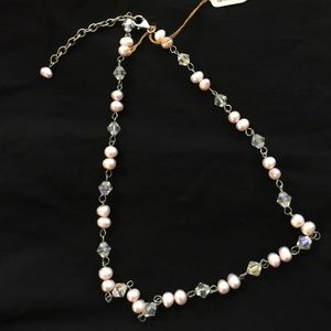 NWT 925 Pink Pearl necklace