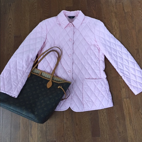 Pink Brooks Brothers Quilted Coat