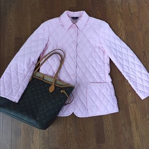 Pink Brooks Brothers Quilted Coat