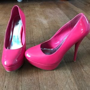 Hot pink, never worn Charlotte Ruse heels!