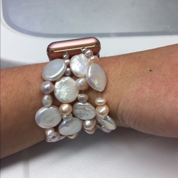 Apple Watch Iwatch Freshwater Pearl bracelet band - Picture 3 of 4