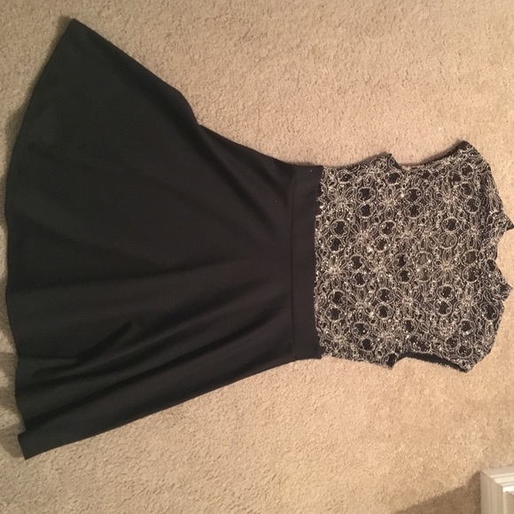 Black and gold glitter dress