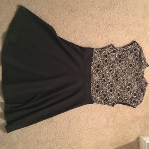 Black and gold glitter dress