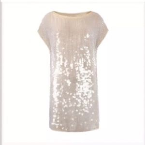 ALL SAINTS Light Beige Sequin dress S size