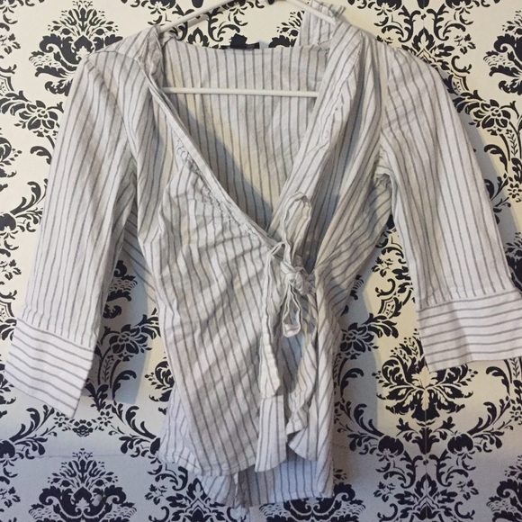 White wrap top