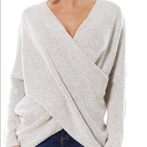 Boutique Criss Cross Wrap Sweater