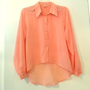 Peach Chiffon top