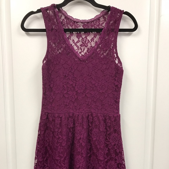 Purple lace dress
